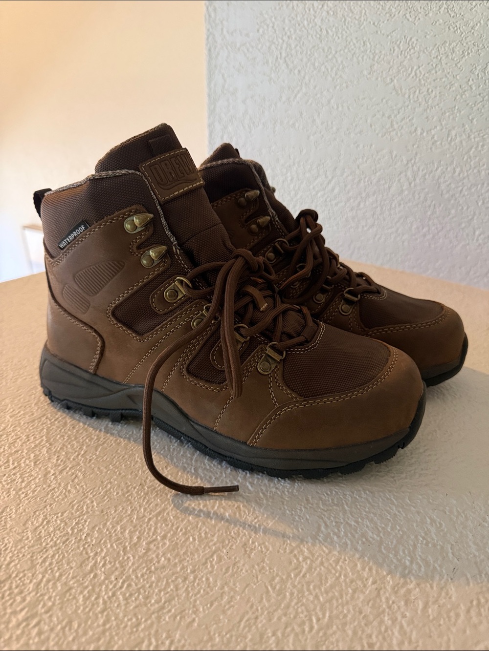 DREW Trek Brown Lace-Up Men's Waterproof Hiking Boots NWT